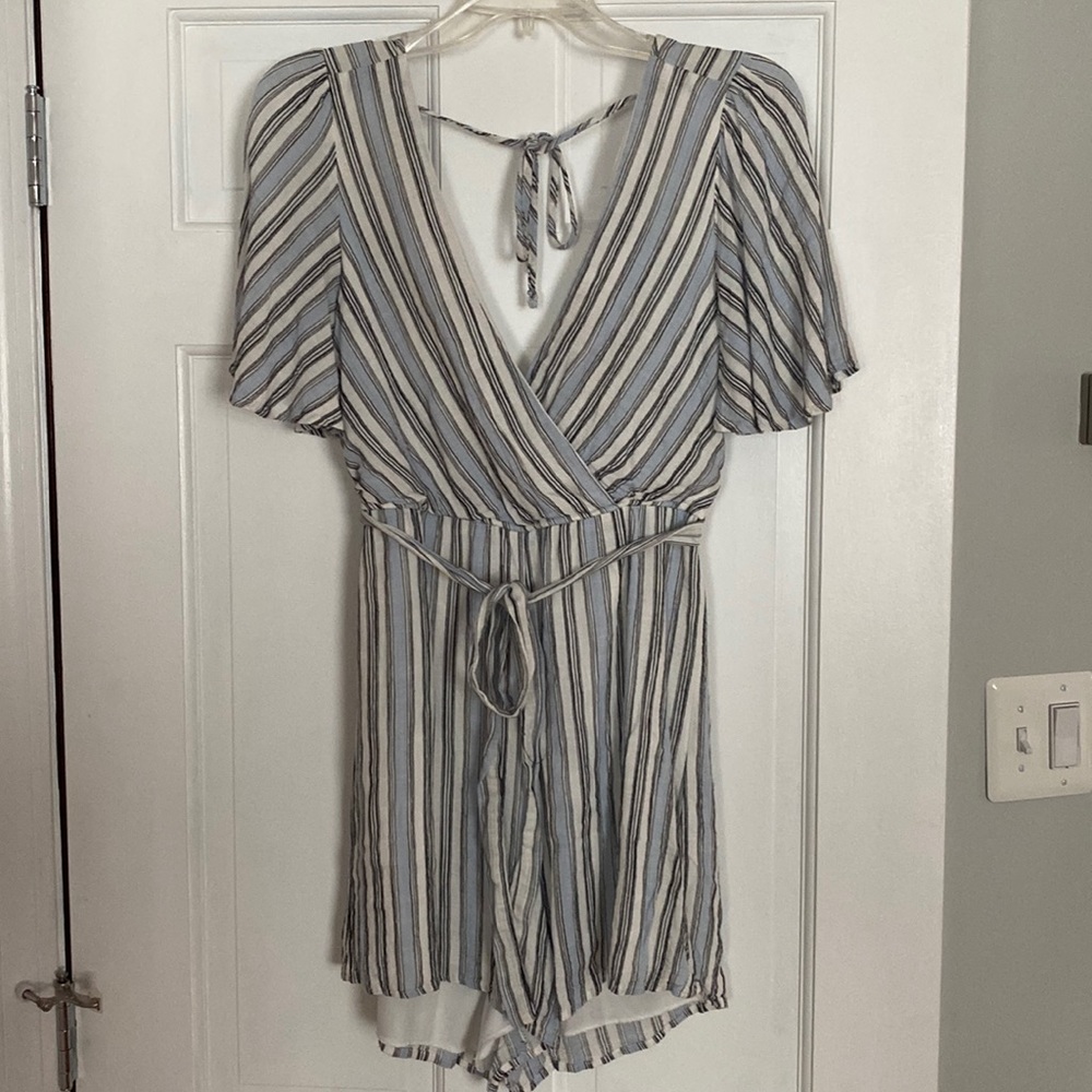 Blue Rain Romper